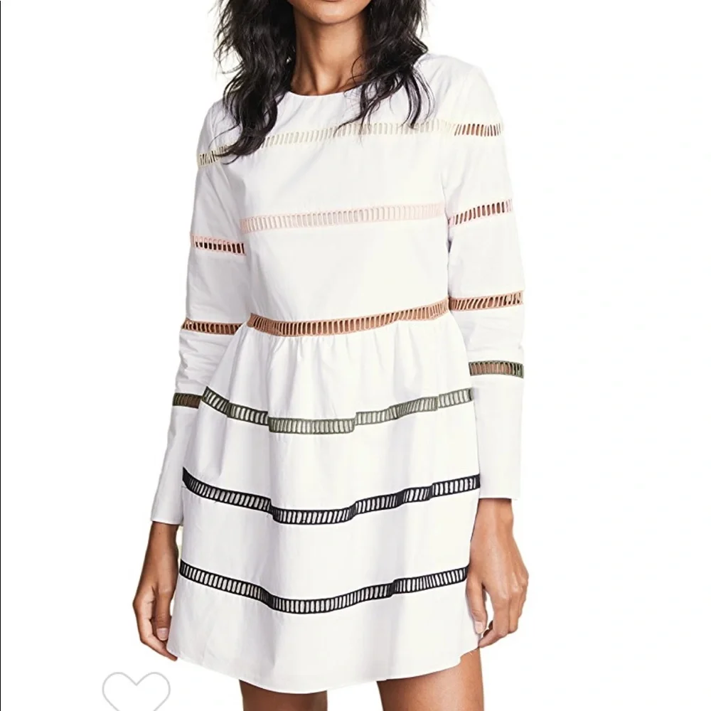 NWOT shopbop ENGLISH FACTORYA-Line Striped Dress - Picture 3 of 5